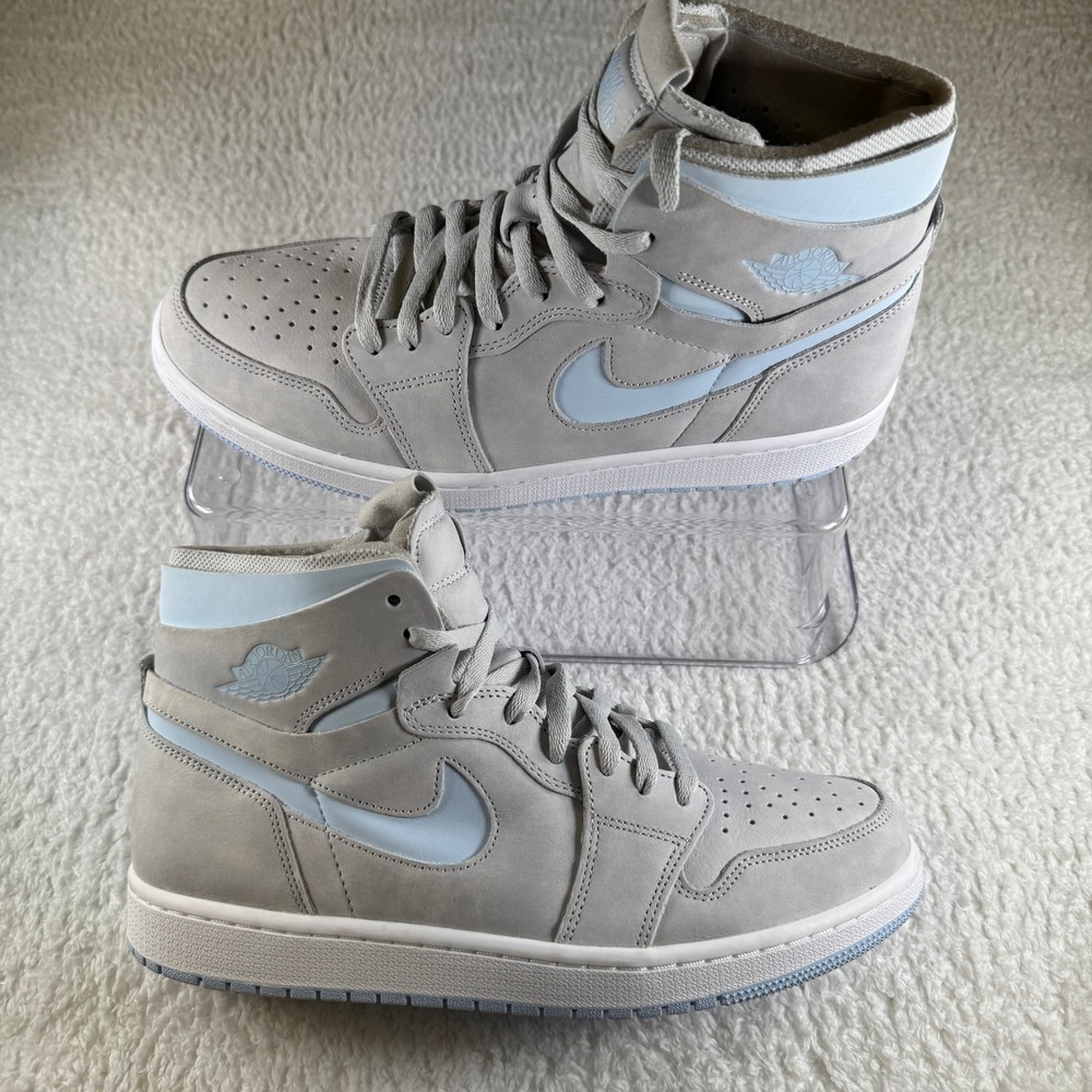 Size 11 - Men's Nike Air Jordan 1 High Zoom Cool Grey Blue White Shoes Sneakers
